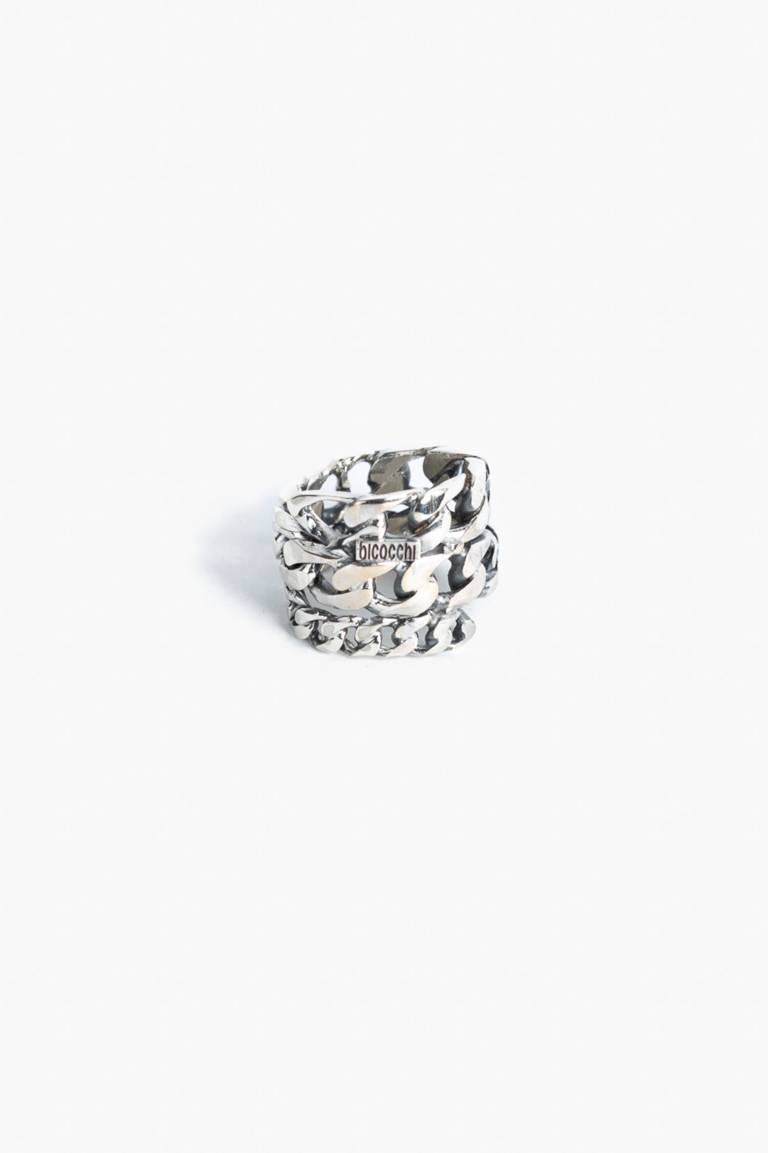 Silver Spiral Chain Ring
